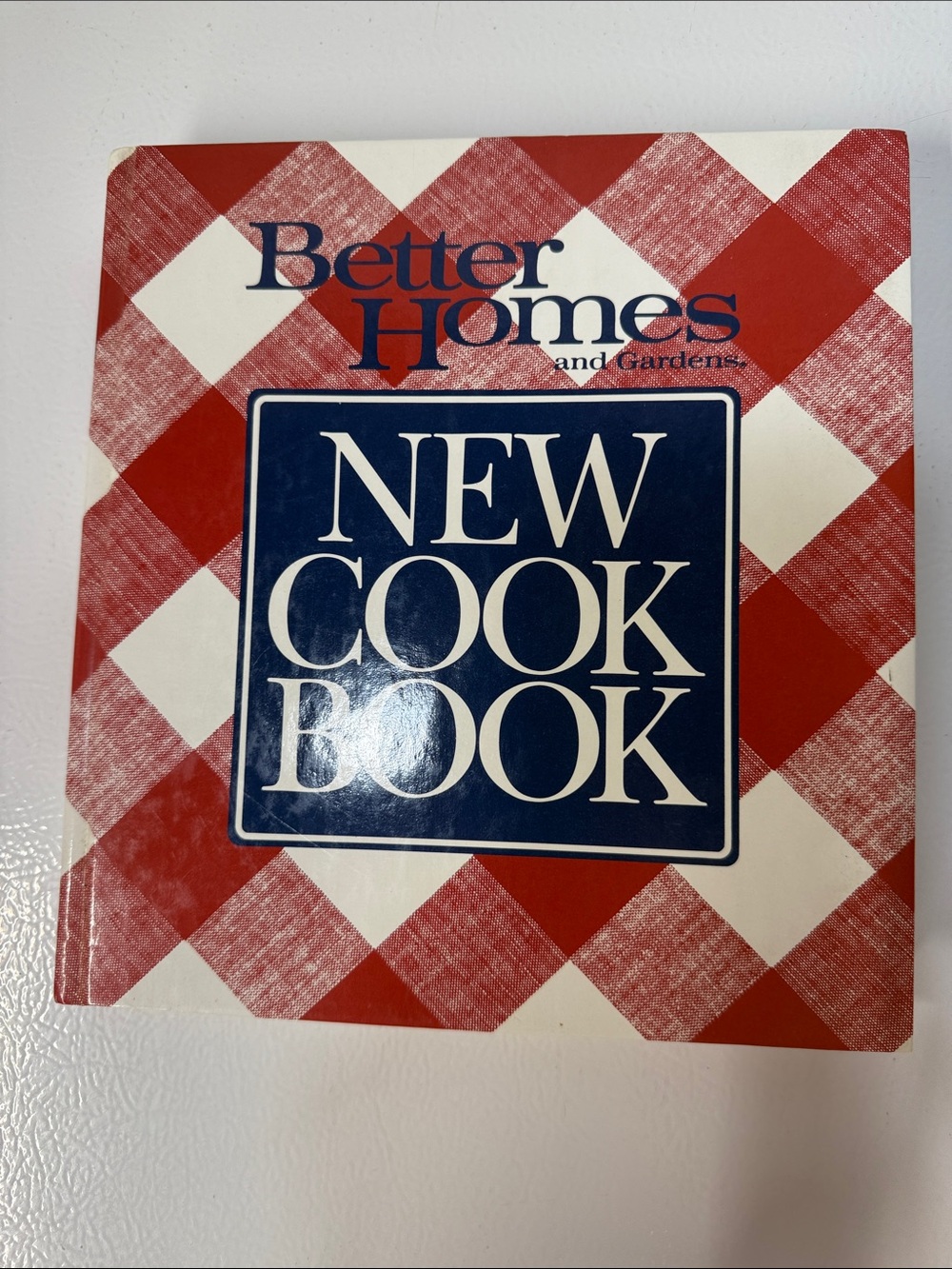 Better Homes and Gardens Cookbook with Red and Navy Plaid Cover